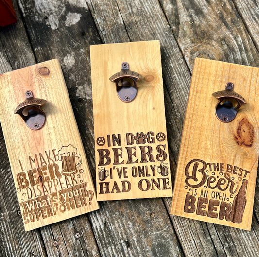 Custom Engraved Wall Mounted Bottle Opener