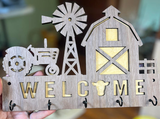 Walnut Farm Key Holder