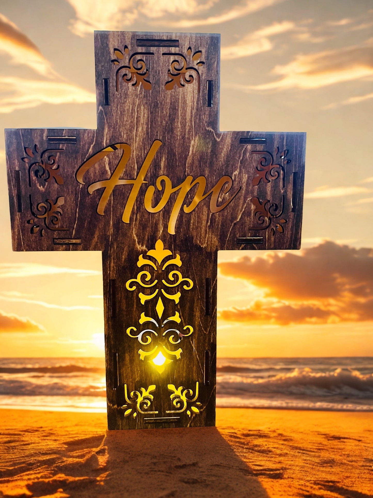 3D Hope Cross Lantern