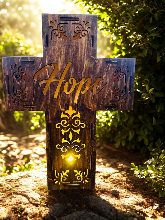 3D Hope Cross Lantern